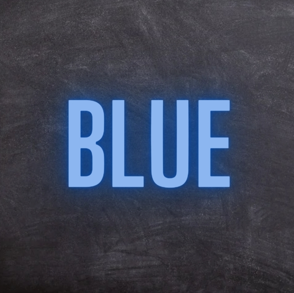 Color coded BLUE